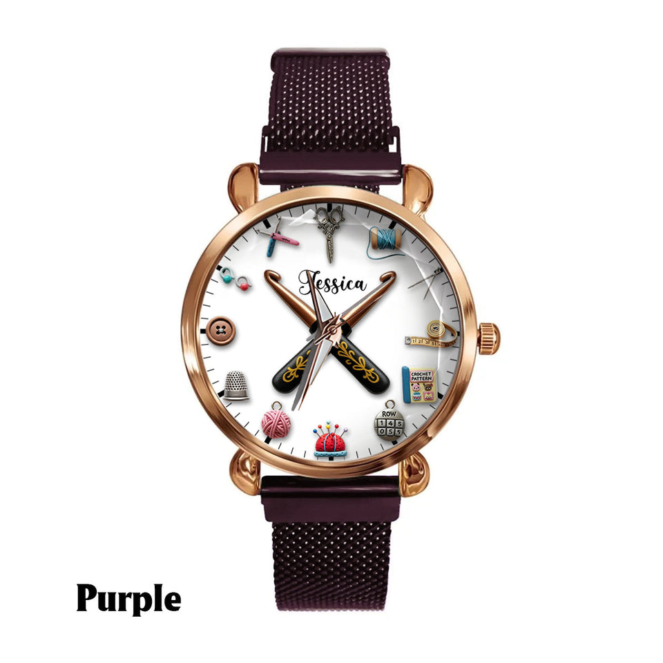 Crochet Time - Personalized Crocheting Women Hand Watch