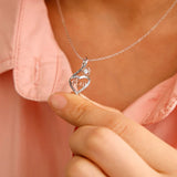 Love You To The Moon And Back Heart Mom Necklace