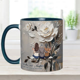 Mother And Daughters Forever Linked Together - Personalized Mother Accent Mug