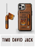 Whiskey & Cigar - Personalized Whisky Wallet Phone Case