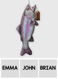 Merry Fishmas - Personalized Fishing Shaped Christmas Stocking