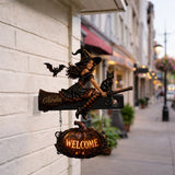 Welcome To The Witch House - Personalized Witch Wooden Wall Mount Sign