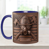 Proud Firefighter - Personalized Firefighter Accent Mug