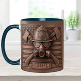Proud Firefighter - Personalized Firefighter Accent Mug