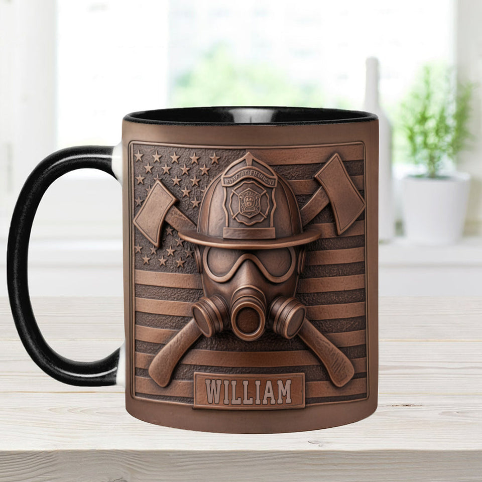 Proud Firefighter - Personalized Firefighter Accent Mug