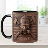 Proud Firefighter - Personalized Firefighter Accent Mug