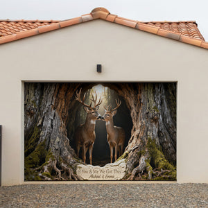 You & Me We Got This - Personalized Hunting Garage Door Banner