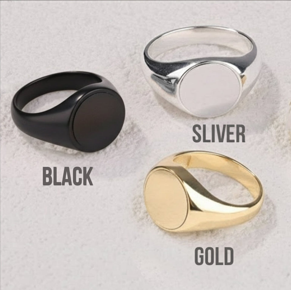 Name Initial Alphabet - Personalized Luxury Signet Ring