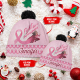 Fight Like a Superwoman, Breast Cancer Awareness - Personalized Breast Cancer Awareness Beanie Hat