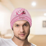 Fight Like a Superwoman, Breast Cancer Awareness - Personalized Breast Cancer Awareness Beanie Hat
