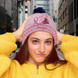 Fight Like a Superwoman, Breast Cancer Awareness - Personalized Breast Cancer Awareness Beanie Hat