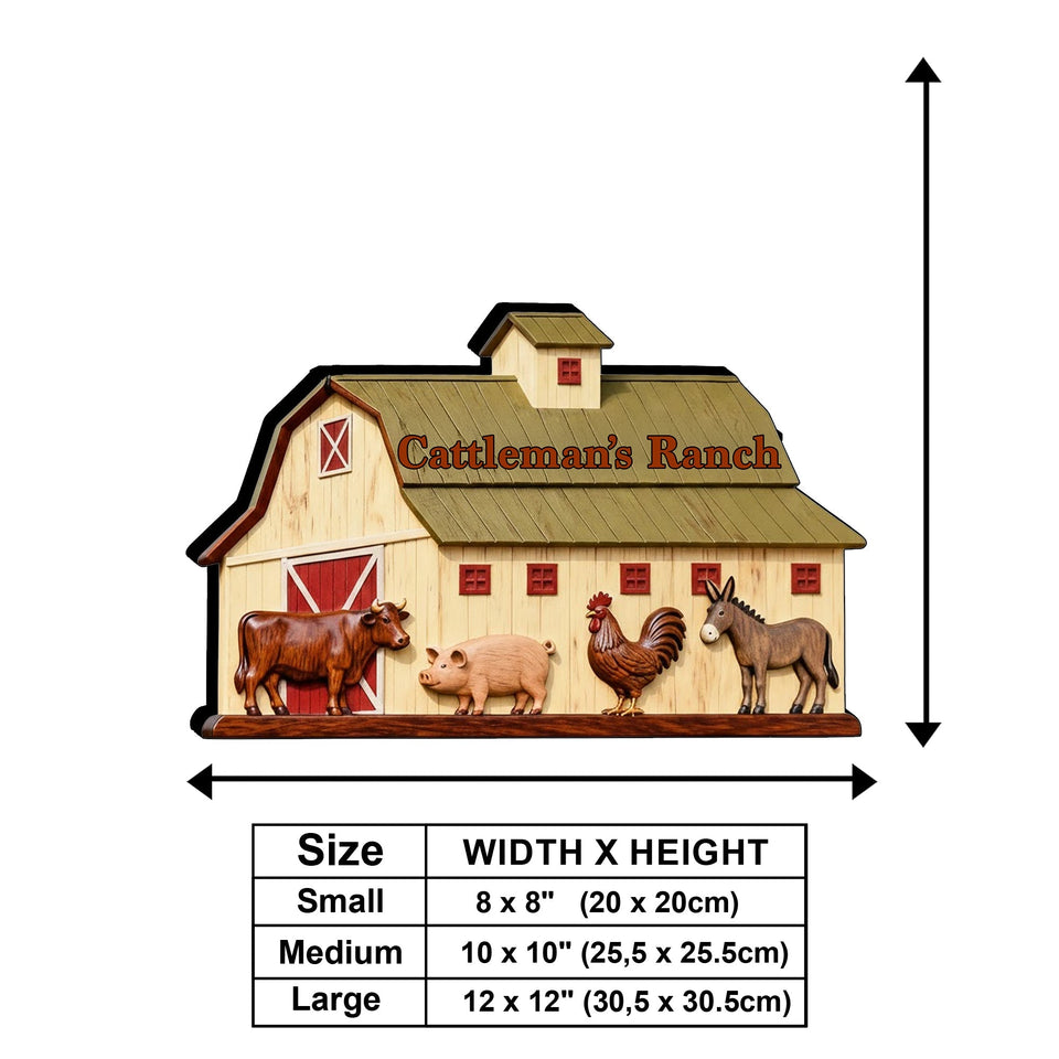 Farm Life - Personalized Farmer Wooden Wall Mount Sign