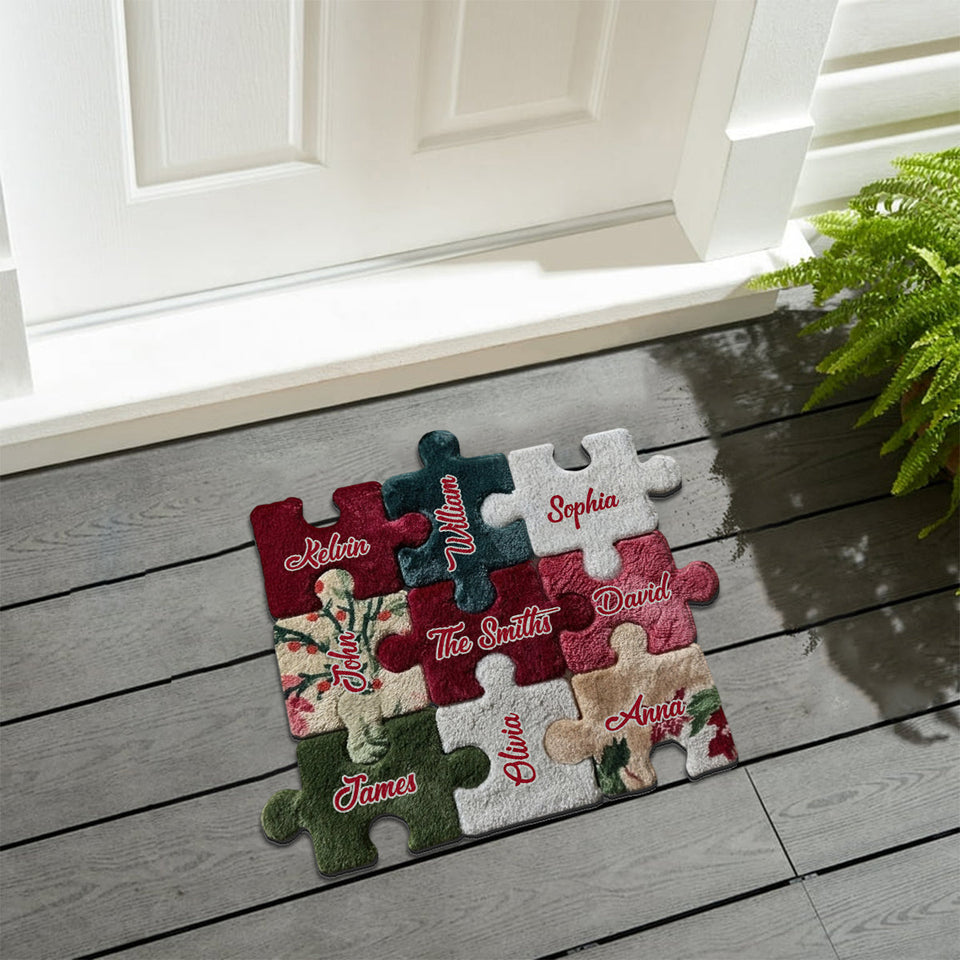 Merry Christmas - Personalized Family Non-Slip Tufted Rug