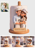 Custom Any Photo Our Kitchen - Personalized Couple Paper Towel Stand