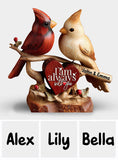 Cardinals I'm Always With You - Personalized Couple Custom Shaped Wood Plaque