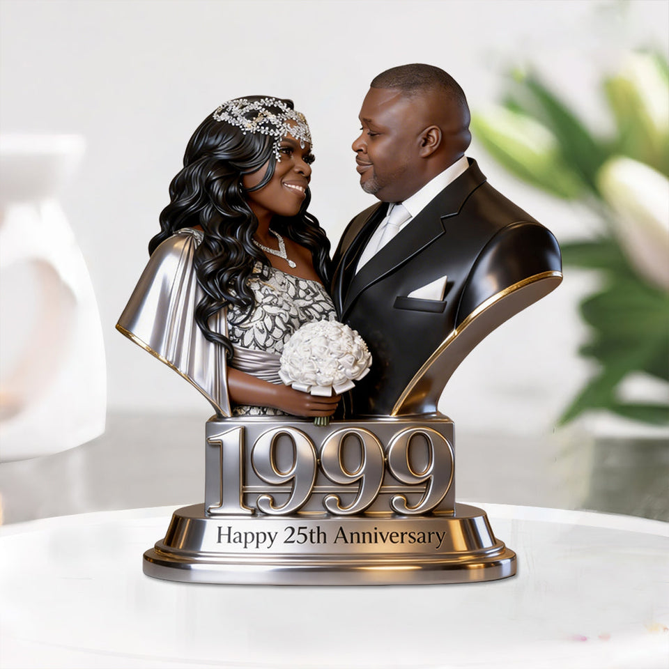 Happy Anniversary I Love You - Personalized Couple Custom Shaped Acrylic Plaque