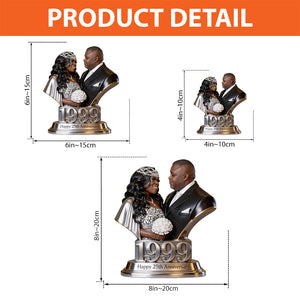 Happy Anniversary I Love You - Personalized Couple Custom Shaped Acrylic Plaque