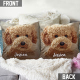 Poodle Lovers - Personalized Poodles Throw Pillow