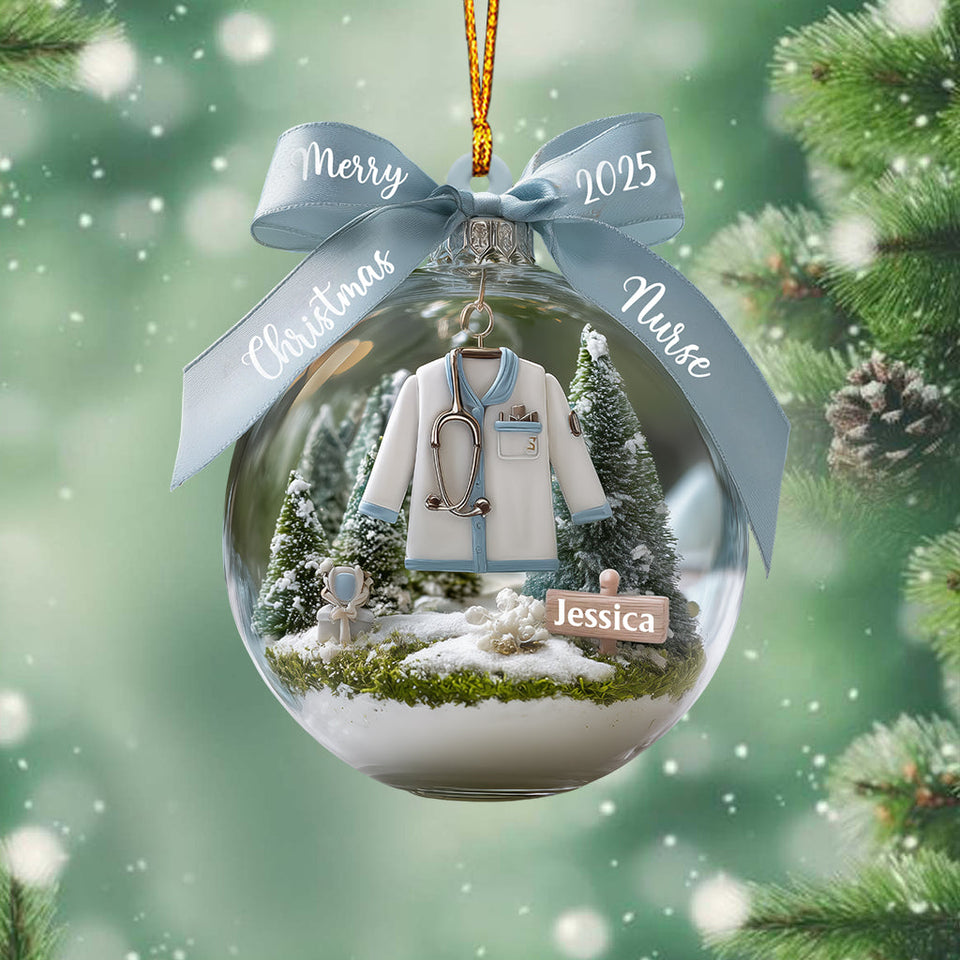 Awesome Nurse - Personalized Nurse Ornament