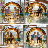 From Our First Kiss Till Our Last Breath - Personalized Couple Window Hanging Suncatcher Ornament