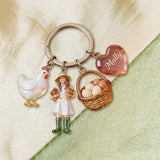 Custom Any Photo - Personalized Chicken Premium Keychain With Charms