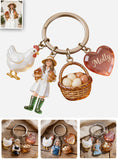 Custom Any Photo - Personalized Chicken Premium Keychain With Charms