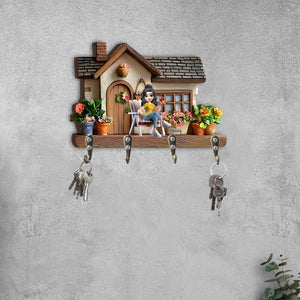 Welcome To My Garden - Personalized Gardening Custom Shaped Key Rack