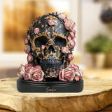 Ornate Floral Skull - Personalized Skull Custom Shaped Acrylic Plaque