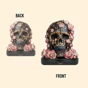 Ornate Floral Skull - Personalized Skull Custom Shaped Acrylic Plaque