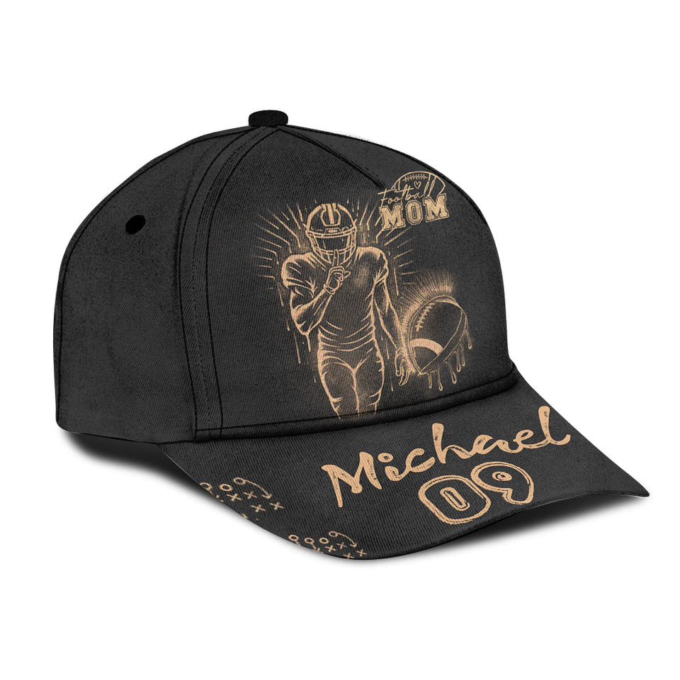 Football Mom Bleach Style - Personalized Football Classic Cap