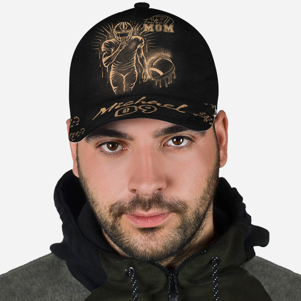 Football Mom Bleach Style - Personalized Football Classic Cap
