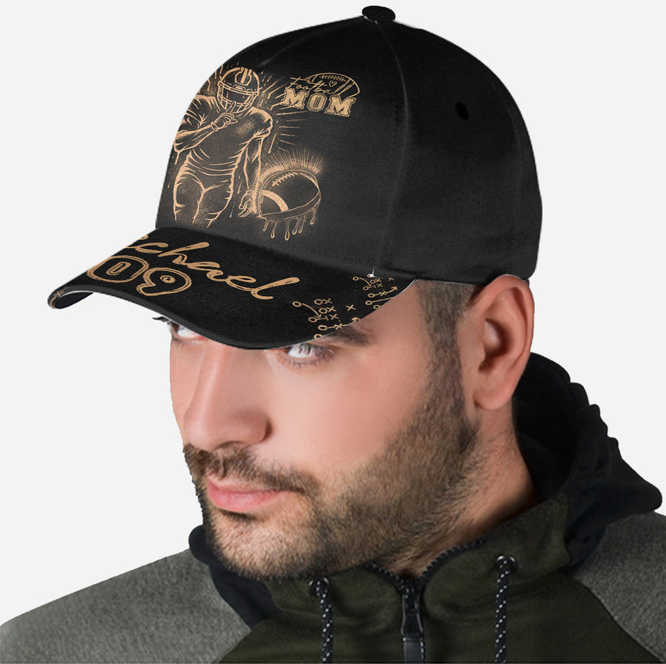 Football Mom Bleach Style - Personalized Football Classic Cap