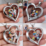 Autism Letter - Personalized Autism Awareness Shaped Metal Pendant Necklace