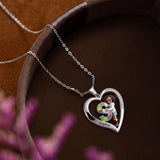Autism Letter - Personalized Autism Awareness Shaped Metal Pendant Necklace