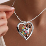 Autism Letter - Personalized Autism Awareness Shaped Metal Pendant Necklace