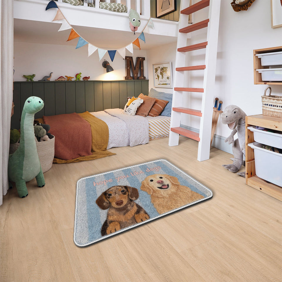 Hope You Like Dogs Cat Funny Greetings - Personalized Dog Non-Slip Tufted Rug