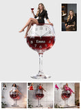 Custom Any Photo Drinking Hour - Personalized Wine Acrylic Wall Clock