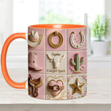 Cowgirl Spirit - Personalized Cowgirl Accent Mug