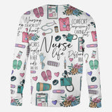 Nursing Is A Work Of Heart - Personalized Nurse All Over Shirt