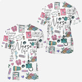 Nursing Is A Work Of Heart - Personalized Nurse All Over Shirt