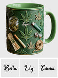 Green Magic Leaf - Personalized Weed Accent Mug