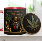 World's Dopest Dad - Personalized Weed Accent Mug & Coaster