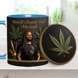 World's Dopest Dad - Personalized Weed Accent Mug & Coaster