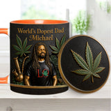 World's Dopest Dad - Personalized Weed Accent Mug & Coaster