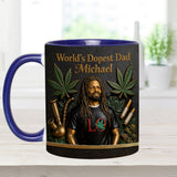 World's Dopest Dad - Personalized Weed Accent Mug & Coaster