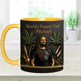 World's Dopest Dad - Personalized Weed Accent Mug & Coaster
