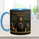 World's Dopest Dad - Personalized Weed Accent Mug & Coaster