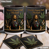 World's Dopest Dad - Personalized Weed Accent Mug & Coaster