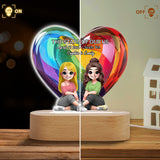 Love Is Love - Personalized LGBT Support Shaped Plaque Light Base