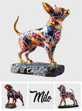 Vibrant Dog Sculpture - Personalized Dog Custom Shaped Acrylic Plaque